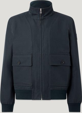 Belstaff Helston Jacket Mens Tailored Linen Cotton Twill Dark Ink Size 2XL