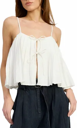 En Saison Tate Strapy Tank Top In Off White