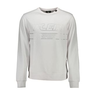 Plein Sport Bianco Cotton Men Mens Sweatshirt