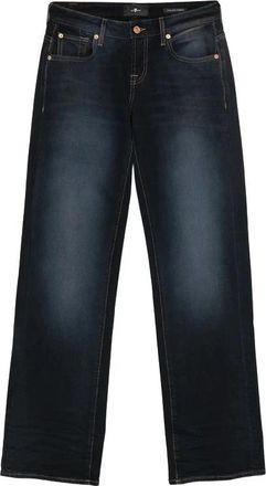 7 For All Mankind Low Straight - Dames - Regular Fit Jeans - Blauw - W24 - Katoen - Jeans
