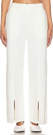 Nation Ltd Lincoln Front Slit Knit Pant In Porcelain