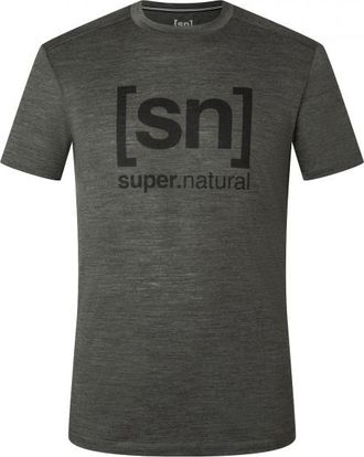 super.natural Logo Tee T-Shirt f&uuml;r Herren | grau