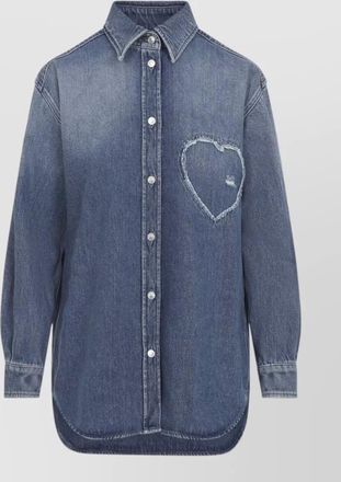 Moschino cotton heart denim shirt