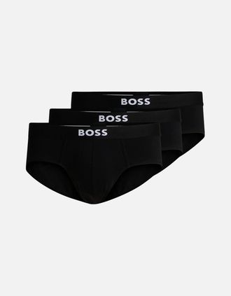 HUGO BOSS Mens 3-Pack Icon Mens Briefs, Black - Size: 37/36/32