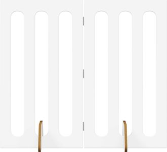 vidaXL Valla Plegable Para Mascotas 2 Uds. Blanco 100,5 X 38 X 90 Cm Vidaxl