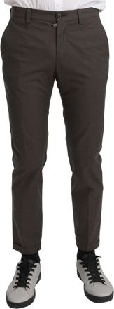 Dolce & Gabbana Brown Casual Mens Trouser 100% Cotton Mens Pants