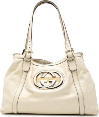 Gucci Pre-owned Tote Bags, female, White, Size: ONE SIZE Pre-owned Leather Tote Bag