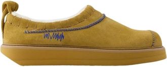 Ader Error Leren Slip-On Slides - Kameel - Heren - Winterlaarzen - Bruin - 42 EU - Leer - Schoenen