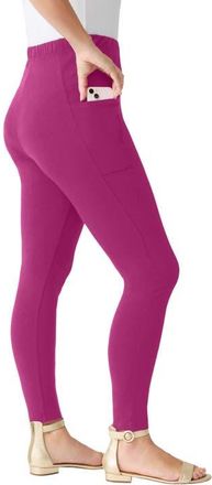 Roaman's Side Pocket Essential Legging in Raspberry at Nordstrom, Size 28