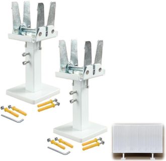 OEM Juego De 2 Soportes Para Radiador, Soportes De Acero Ajustables De 14 A 21 Cm, Kit De Patas Para Radiador De Suelo, Patas Para Radiadores De Columna