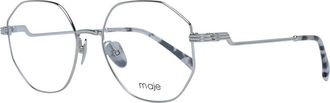 Maje Accessoires, Dames, Grijs, ONE Size, Zilveren Dames Optische Monturen Ronde Stijl