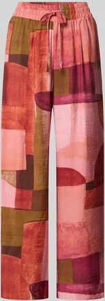 Soyaconcept Stoffhose im Allover-Look Modell CATANIA in Rosa, Gr&ouml;&szlig;e XL