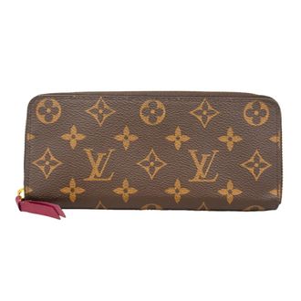 Louis Vuitton Brown Fuchsia Long Wallet (Bi-Fold) (Pre-Owned)