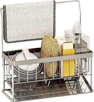 OEM Estante Organizador Para Fregadero, Estante De Almacenamiento De Cocina Con Puerta - Soporte Estrecho Para Esponjas De Acero Inoxidable, Caja Organiza