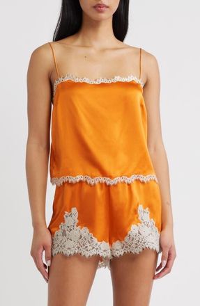 D&ocirc;en Loure Lace Camisole in Tangerine at Nordstrom, Size X-Large