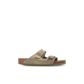 Birkenstock Arizona Soft Footbed Su&egrave;de Sandalen - Dames - Sandalen - Beige - 38 EU - Su&egrave;de - Schoenen