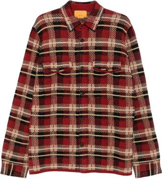 Guest In Residence Check-pattern Button-up Polo Shirt