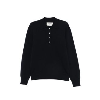 R&oacute;he Button-placket Polo Sweater