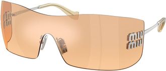 Miu Miu MUB53S 1BC80Y Womens Sunglasses Silver Size 144