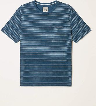 FatFace Ripon Jacquard Stripe Tee - Navy