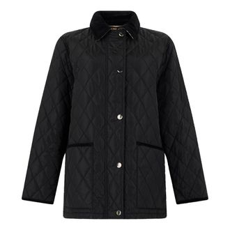 Burberry Giacca trapuntata con colletto - - Jackets - Donna - Nero - XS