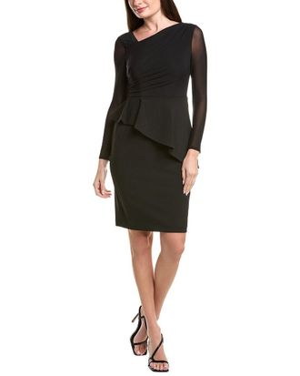 Adrianna Papell Asymmetrical Crepe Dress