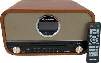 Roadstar Hra1782ndbt Microcadena Vintage Radio Dab/dab+/fm, Reproductor Cd-mp3, Bluetooth, Usb, Mando A Distancia Madera - Madera - Roadstar