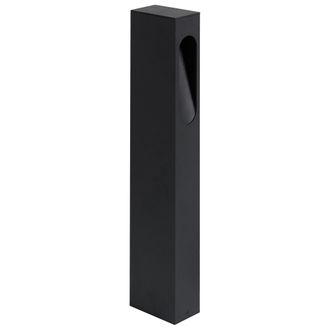 Beliani L&aacute;mpara De Bolardo De Jard&iacute;n Exterior Moderno 81 Cm De Aluminio Led Negro Asneiro