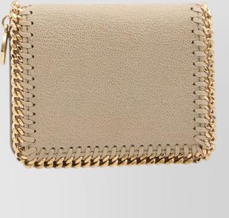 Stella McCartney falabella chain trim bifold wallet