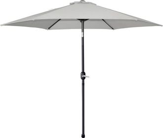 ED&Egrave;N JARD&Iacute; Parasol Hexagonal 270 cm Aluminio Antracita Tela Natural 180g