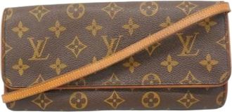 Louis Vuitton Pre-owned Cross Body Bags, female, Brown, Size: ONE SIZE Pre-owned Pochette Twin GM Shoulder Bag