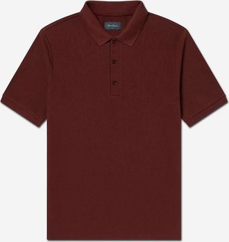 Oliver Sweeney Mens Oliver Sweeney Cotton Pique Polo Shirt - Red - Size: 42