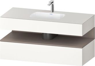 Duravit Qatego Lavabo Encastrado Con Base De Lavabo Consola, - Duravit