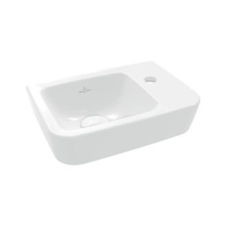 Villeroy & Boch O.novo - Lavamanos Compact 36x25 Cm, Sin Rebosadero, 1 Orificio Para Grifo A La Derecha, Ceramicplus, Blanco Alpino 434337r1