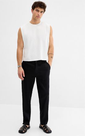 Le 31 Mens Stretch linen pant Amsterdam fit - Relaxed tapered