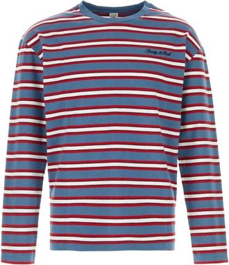 Sporty & Rich Maglione a righe con girocollo - - Tops - Donna - Blu - S