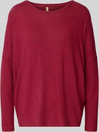 Soyaconcept Sweatshirt mit geripptem Rundhalsausschnitt Modell Biara in Bordeaux, Größe XXL