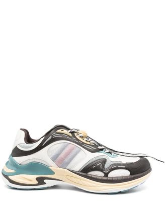 Gucci leather sneakers - men - Fabric/Fabric/Rubber/Calf Leather/Calf Leather - 10 - White