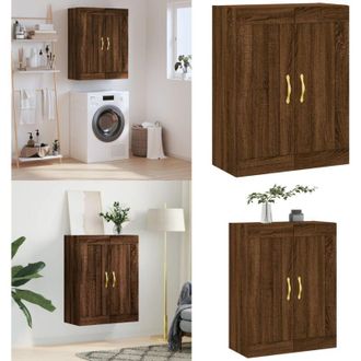 vidaXL Mobile a Parete Rovere Marrone 69,5x34x90 cm Legno Multistrato - Armadietto a muro - Armadietto in legno