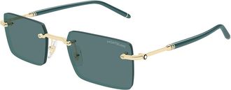 Montblanc MB0482S 004 Mens Sunglasses Gold Size 53