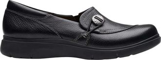Clarks Zwarte leren instaploafers voor dames - Dames - Loafers - Zwart - 37 EU - Schoenen