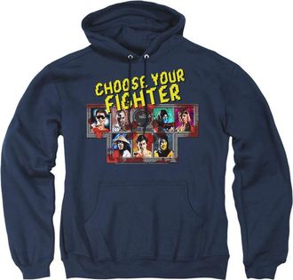 Gildan Mortal Kombat Klassic Choose Your Fighter Adult Pull Over Hoodie / Hooded Sweatshirt