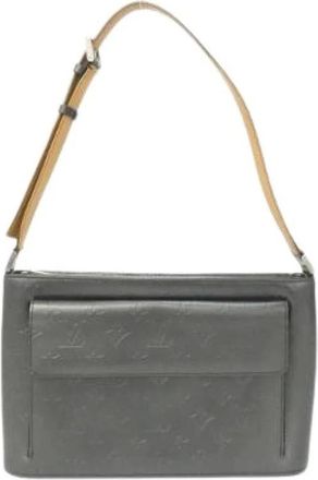 Louis Vuitton Pre-owned Shoulder Bags, female, Black, Size: ONE SIZE Pre-owned Monogram Matt Alston Coated Calf Shoulder Bag