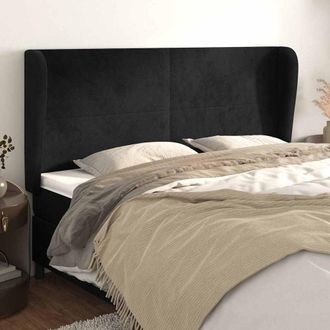 vidaXL Vidaxl Cabecero Con Orejas De Terciopelo Gris Claro 183x23x118/128 Cm