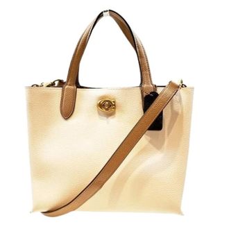 Coach Pre-owned Tote Bags, female, Beige, Size: ONE SIZE Pre-owned Willow Leather Handbag