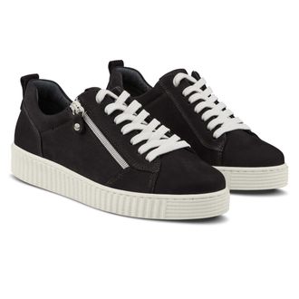 LaShoe Damen Sneaker Retro mit Zipper Schwarz 36