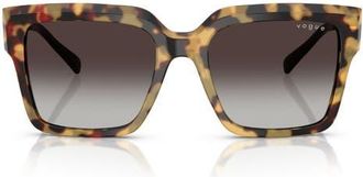 Vogue Eyewear 54mm Square Sunglasses in Yellow Tortoise at Nordstrom