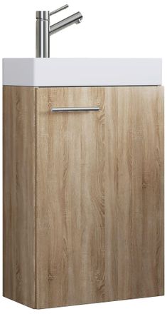 ebuy24 Ebuy24 - Set Vcm De 2 Piezas Lavadero Para Invitados Wc Ba&ntilde;o De Invitados Lavabo Juego De Ba&ntilde;o - Slito (sonoma Oak)