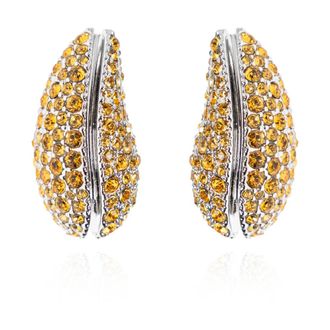 Tory Burch Oorbellen met glinsterende kristallen - Dames - Oorbellen - Geel - ONE Size - Accessoires