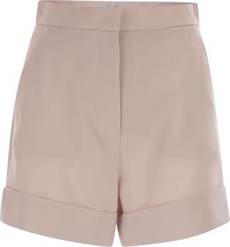 Max Mara Mxmcelebre Shorts aus Wolle, Mohair und Seidencanvas